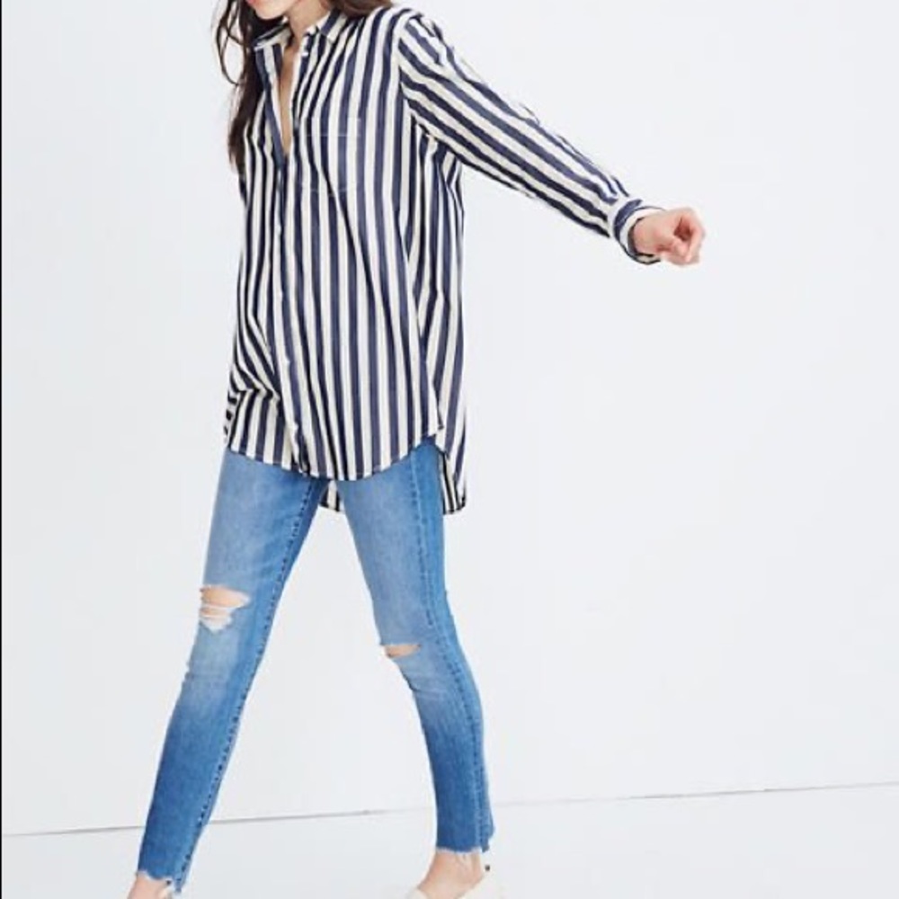 Blue & White striped tunic